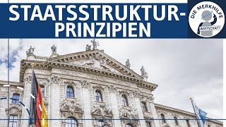 5 Staatsstrukturprinzipien einfach erklärt  Republik Demokratie Rechtsstaatlichkeit Föderalismus [upl. by Sillaw931]