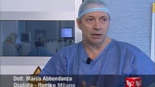 Laser per miopia astigmatismo e ipermetropia  Dr Abbondanza al Tg2 [upl. by Eva]