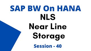 SAP NLS Tutorial  SAP BW Near Line Storage Solution  SAP NLS Installation Guide  BW On HANA NLS [upl. by Odnalra]