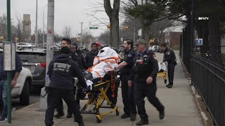 Two Students Stabbed at High School in Queens – NYC [upl. by Yenahs748]