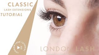 Classic Lash Tutorial for Beginners  Single Eyelash Extensions Step by Step [upl. by Hayarahs]