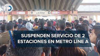 Metro CdMx reporta fallas en Línea A RTP da servicio auxiliar en 2 estaciones [upl. by Gaughan]