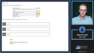 Mock Exam 1B – Question 31  40  CFA® Level I Exam Preparation  AnalystPrep [upl. by Hartzel687]