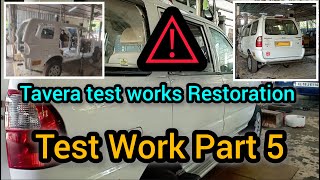 Tavera test work  cf test tavera  test work restoration  tavera body patch work  car body repair [upl. by Wonacott771]