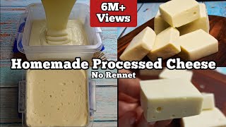 How to Make Processed Cheese at Home  Homemade Cheese Recipe  No Rennet [upl. by Eednim128]