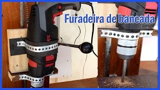 Furadeira de Bancada Caseira Diy faça você mesmoHow to make bench drill [upl. by Adnaram]