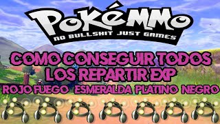 Como conseguir TODOS los repartir experiencia en PokeMMO RojoEsmeraldaPlatinoBlanco [upl. by Wyatan617]