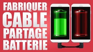 FABRIQUER UN CÂBLE PARTAGE DE BATTERIE POUR SMARTPHONE [upl. by Lodmilla]