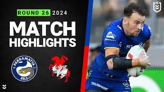 NRL 2024  Eels v Dragons  Match Highlights [upl. by Roberts]