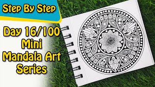 Day 16100  Unlocking the Beauty of Stippling Mini Mandalas minimandala stippling mandala art [upl. by Alanah]