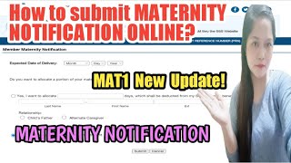 How to submit SSS MATERNITY NOTIFICATION ONLINE MAT1 [upl. by Balthazar125]