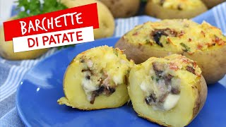 Barchette di patate ripiene al forno ricetta facile svuotafrigo [upl. by Sivrat86]