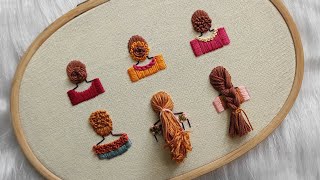 6 Easy Hair Embroidery Tutorial ❤️ Step by step tutorial for Beginners  Embroidery by Gossamer [upl. by Rayford282]