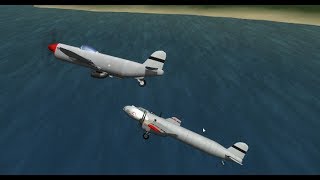 Bomber formation take off KSP Persistent trailsPath recorder [upl. by Gipson143]