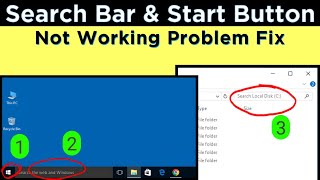 Search bar Not working in windows 10 11  Start menu not Working in Windows 10 11 English hindi [upl. by Ellehcor946]