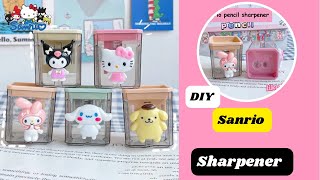 DIY Sanrio Pencil Sharpener How to make sharpener box  School Supplies Paper craft art and craft [upl. by Suiravaj]