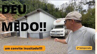 Ficamos com Medo  um convite inusitado na balsa  De CAMPER a caminho do Viaduto v13 [upl. by Gulgee]