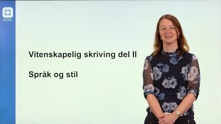 Vitenskapelig skriving del II Språk og stil [upl. by Nesmat]