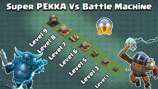 Super PEKKA Vs Battle Machine Vs Every Level Cannon Family  Clash of Clans [upl. by Ahsotal]