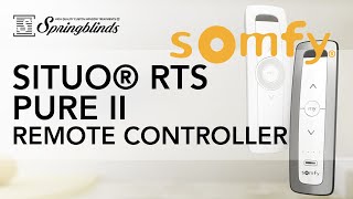 SPRINGBLINDS SOMFY Situo RTS Pure II Remote Controller [upl. by Alemac360]