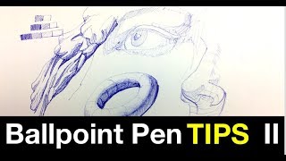 Drawing Quick Tips  Simple Ballpoint Pen Shading Tips Pt 2 [upl. by Noitsuj76]