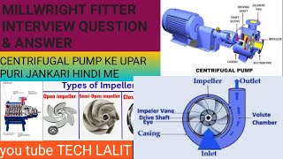 Millwright fitter interview questions in Hindi  Part 5  Centrifugal pump Video 2022 [upl. by Hcirteid]