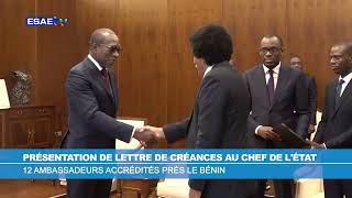 PRÉSENTATION DES LETTRES DE CRÉANCES AU CHEF DE LÉTAT DE 12 AMBASSADEURS [upl. by Addiel]