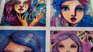 Diamond Painting mit Herz Vlog 78 Bild auf eine Platte bringen [upl. by Nylasoj]