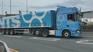 Irish Lorries and others at Holyhead Port [upl. by Menashem]