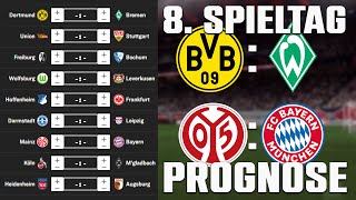 8Spieltag Bundesliga 2324 Prognose  Alle Spiele amp Tipps [upl. by Iphagenia]