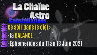 Dans le ciel la BALANCE  Éphémérides du 11 au 18 Juin 2021 [upl. by Nnaaihtnyc266]