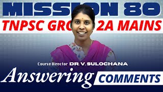 Mission 80  TNPSC Group 2A Mains  Weekly Wrapup  2  Dr V Sulochana Course Director [upl. by Cristian91]