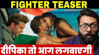 Fighter Teaser Shows Glimpses of hrithik roshan deepika padukone chemistry in beach kissing scene [upl. by Torruella]