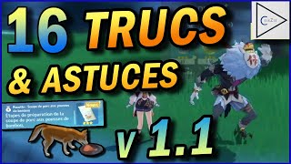 16 TRUCS amp ASTUCES version 11  RECETTES pts de RÉPUTATION etc sur Genshin Impact [upl. by Eelaras709]