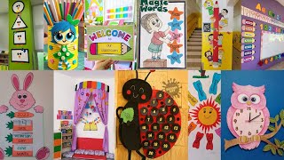 45 class decoration ideas for preschool  Preschool decoration ideas [upl. by Naujed]