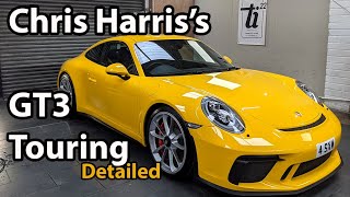 Chris Harris s Porsche GT3 Touring detailed  before and after on this dailyd manual GT Porsche [upl. by Anirdnaxela728]