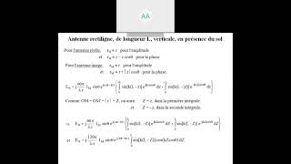 Cours dantennes IVc  antenne au sol Prof AEH ADANE [upl. by Ratha]