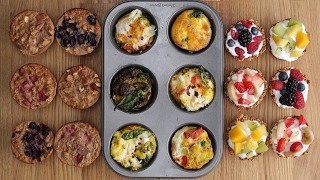 Three Healthy Breakfasts In A Muffin Tin [upl. by Idola]