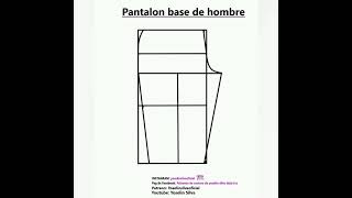 Patrón base de pantalón para hombre  Costura para principiantes y iniciantes [upl. by Stalder]