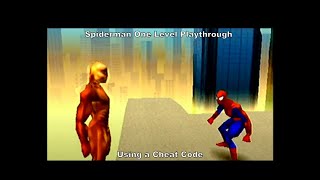 Spiderman One Level Playthrough using a Ps1 Cheat Code D Spiderman Playstation Sony Ps1 Retro [upl. by Ailegna926]