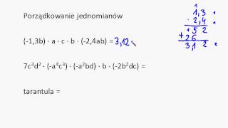 Porządkowanie jednomianów [upl. by Schreibe]