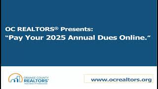 Pay Your 2025 Annual Dues Online [upl. by Eissehc801]