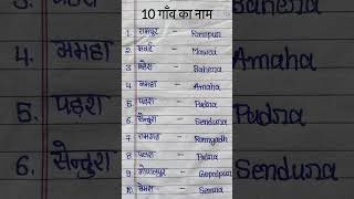 10 Gaon ke naam  Village name in hindi shorts villagename gaonkanaam [upl. by Lrac]