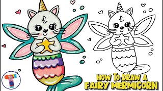 How to Draw a Fairy Mermicorn [upl. by Allerus]