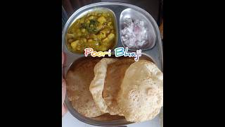 pooribhaji 😋😍How to make poori bhaji cooking breakfast shortvideo youtubeshorts [upl. by Ranchod]