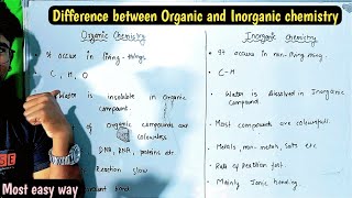 Difference between organic and inorganic chemistry  Organic and Inorganic chemistry difference [upl. by Chiles]