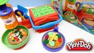 DibusYmas Play Doh Twirl N Top Pizza Shop Pizzeria Pizza Maker playset by Unboxingsurpriseegg [upl. by Jegger]