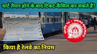 How To Cancel Train Ticket After Chart Prepared  Chart Ke Bad Ticket Cancel Kar Sakte hai railway [upl. by Eimak158]