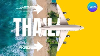 Travel Intro Animation using Text Reveal Effect in Canva [upl. by Pentha]