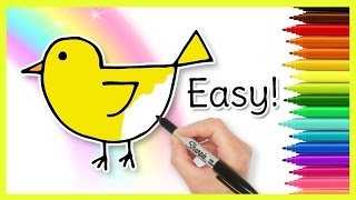 How to Draw a CHICK Coloring for Kids [upl. by Elconin]